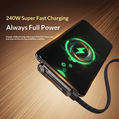 FlexStand Cable – 240W Fast Charging Cable with Built-In Stand (Type-C)