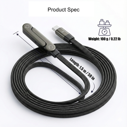 FlexStand Cable – 240W Fast Charging Cable with Built-In Stand (Type-C)