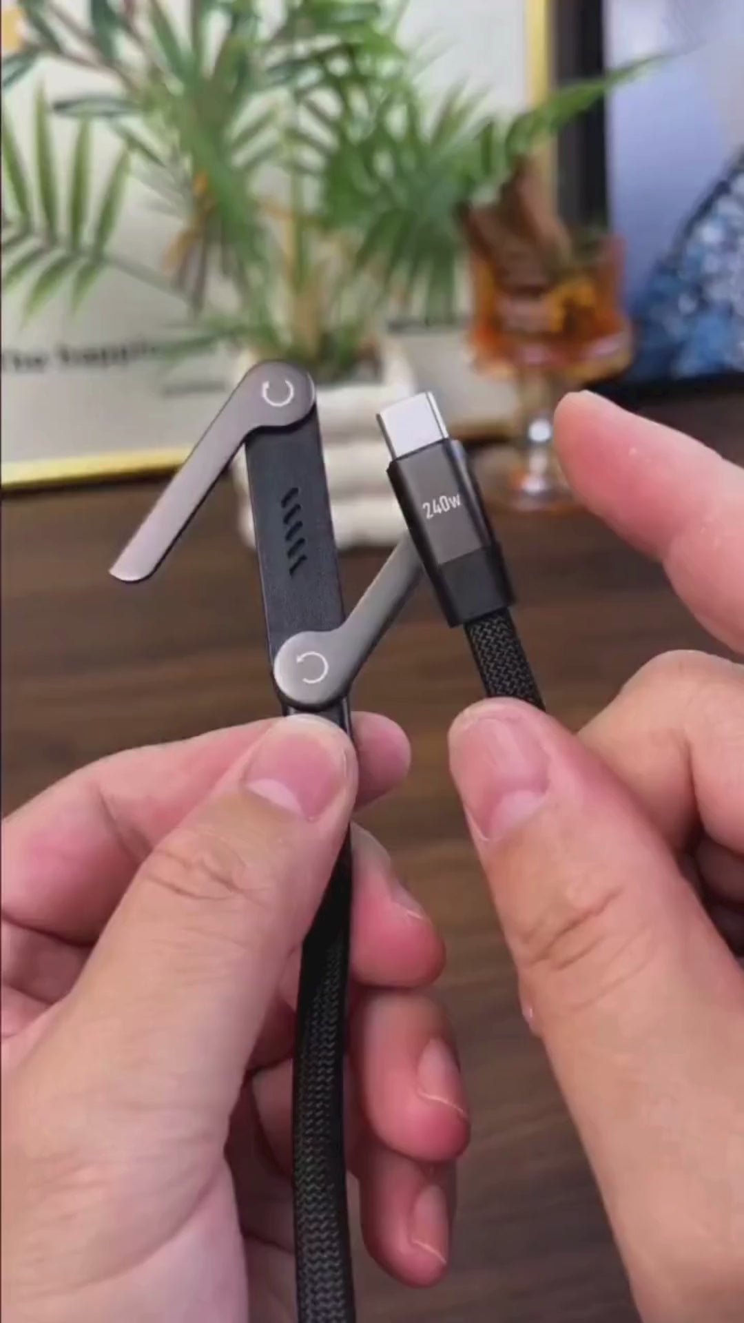 FlexStand Cable – 240W Fast Charging Cable with Built-In Stand (Type-C)